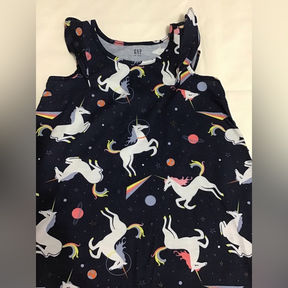 Gap Kids Girls Sleepwear Unicorn Nightgown Size 4 - K111 - Picture 5 of 6
